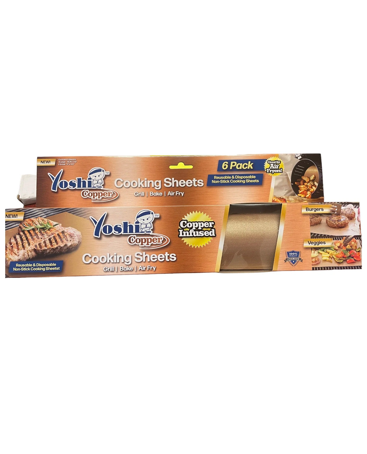 6 Piece Yoshi Copper Grill Mats