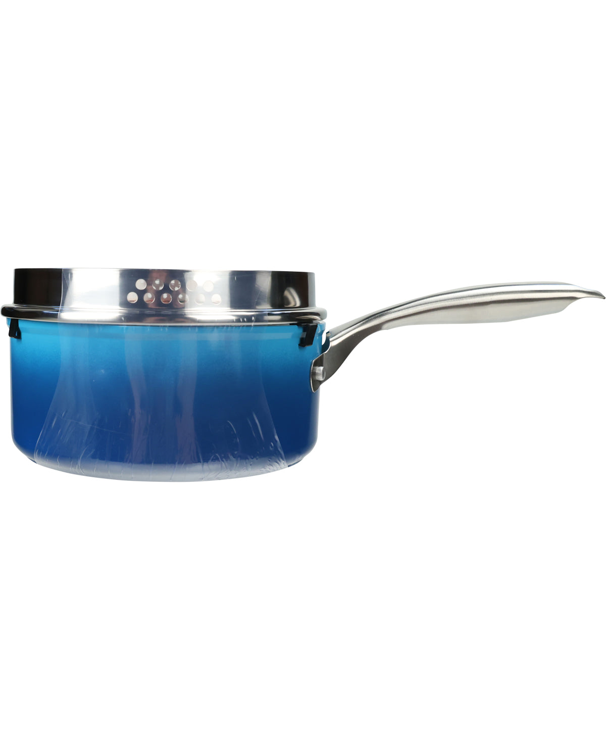 Alpine Cuisine Blue 2.5qt Blue Sauce Pan with Lid