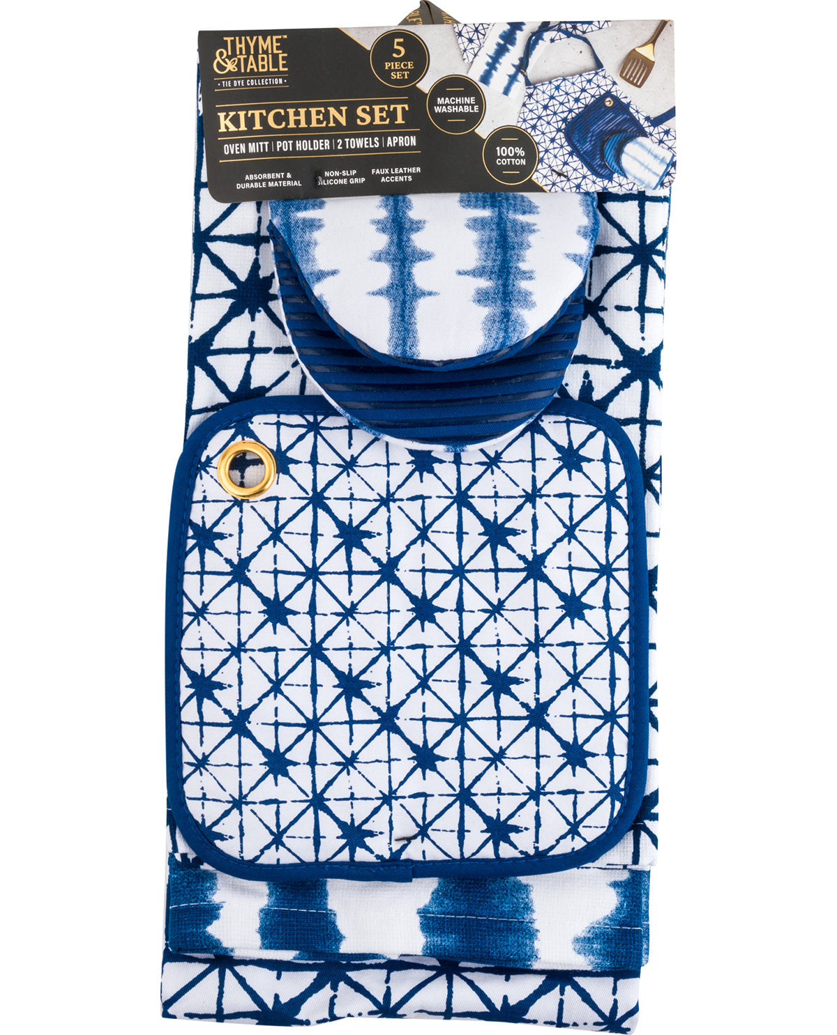 Thyme & Table 5 Piece Kitchen Set - Tie Dye