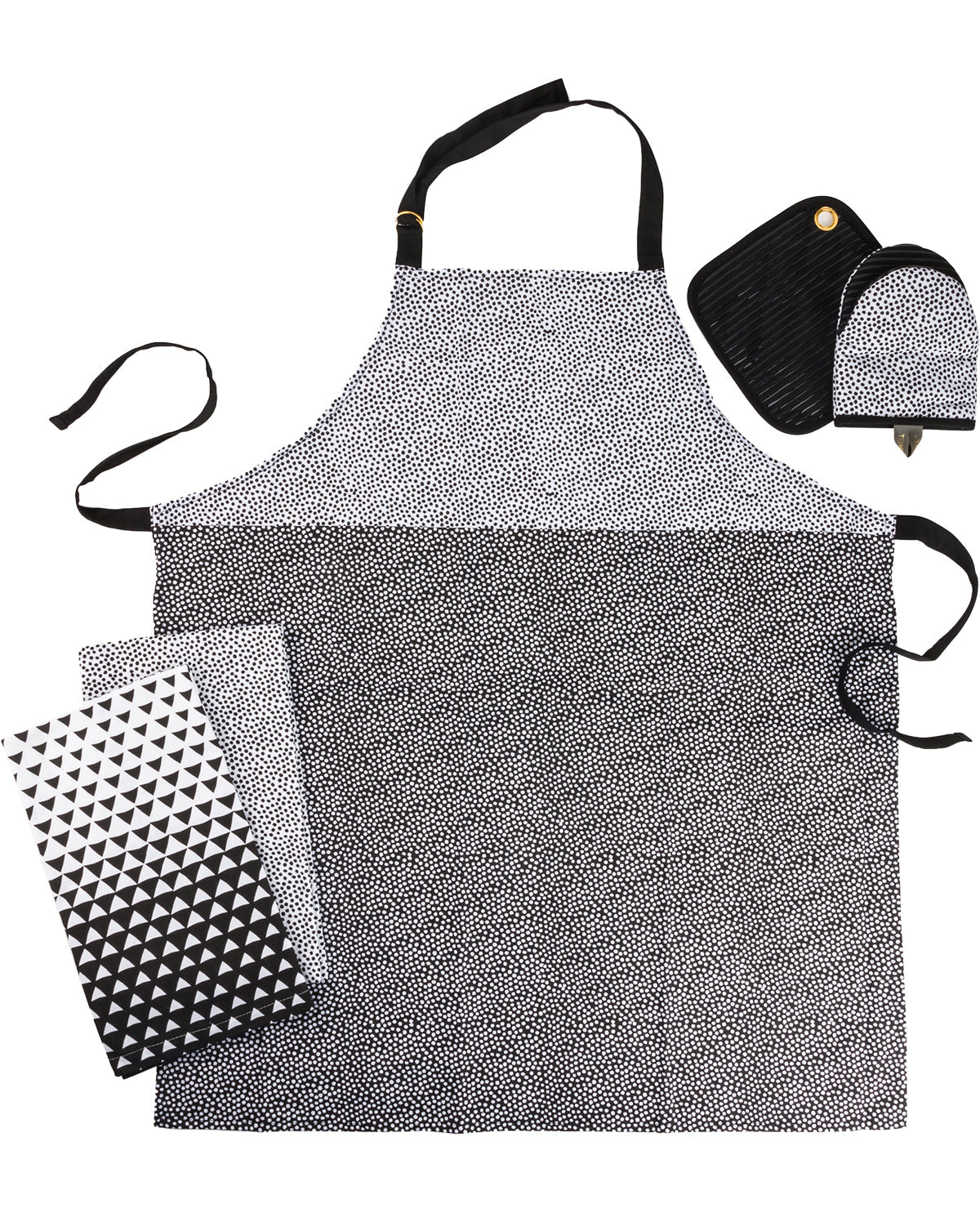 Thyme & Table 5 Piece Kitchen Set - Black & White