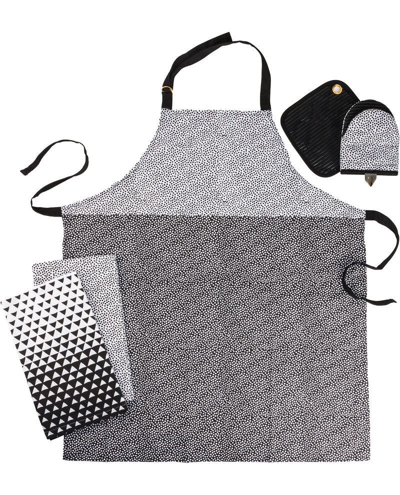 Thyme & Table 5 Piece Kitchen Set - Black & White