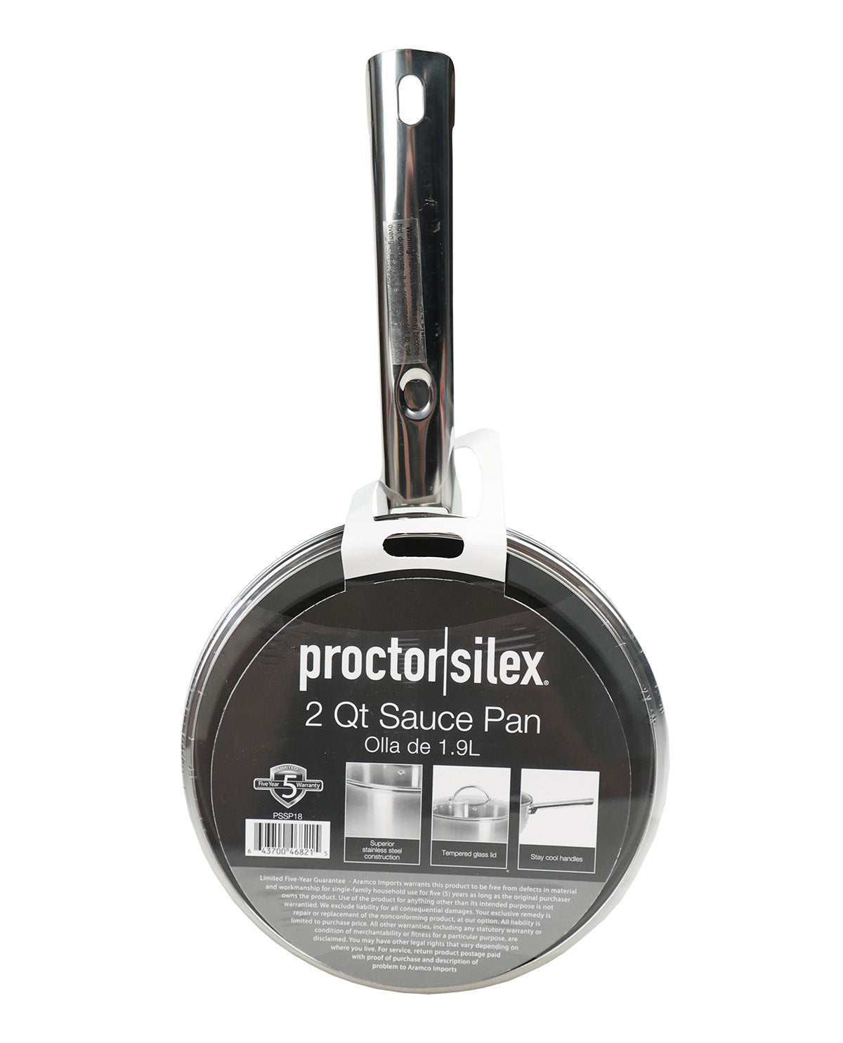 Proctor Silex Stainless Steel 2qt Saucepan