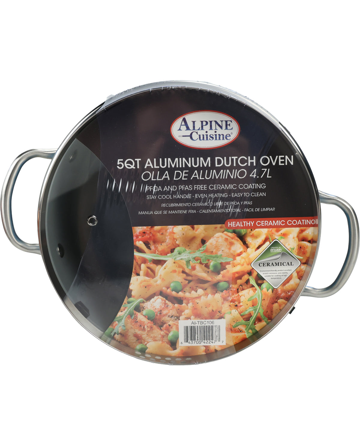 Alpine Cuisine Blue 5qt Dutch Oven with Lid