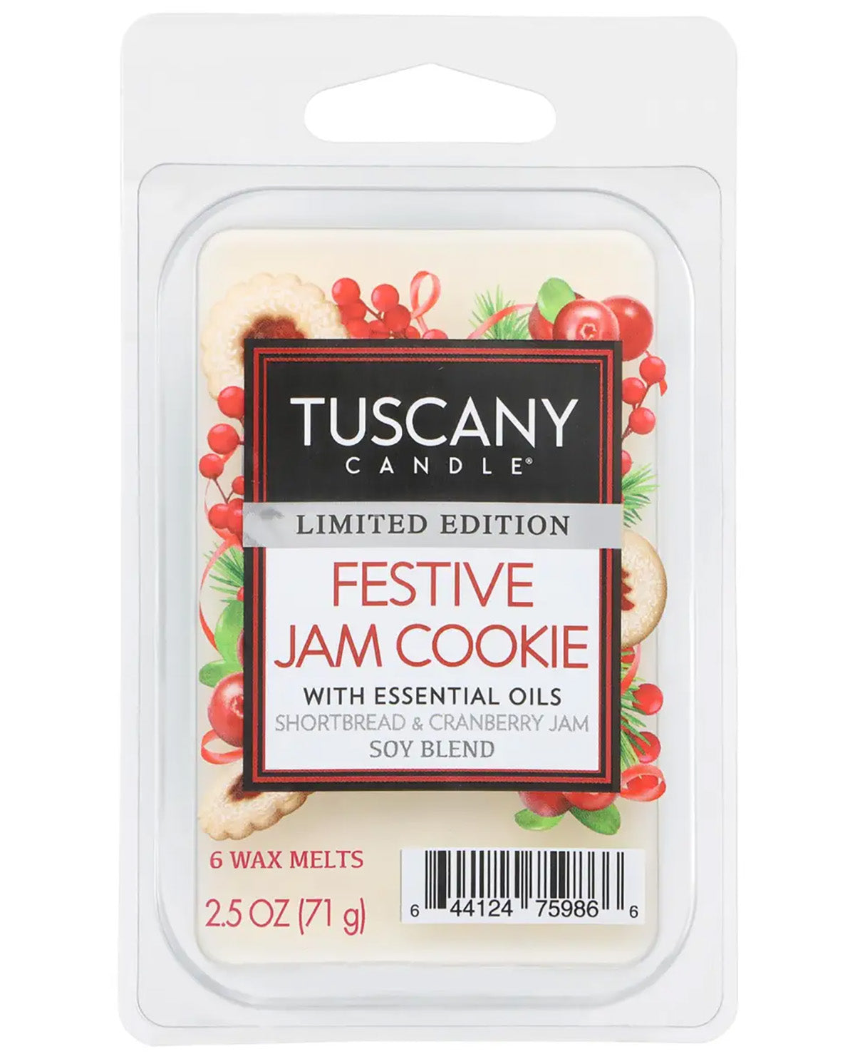 Tuscany Candle 2.5oz Festive Jam Cookie