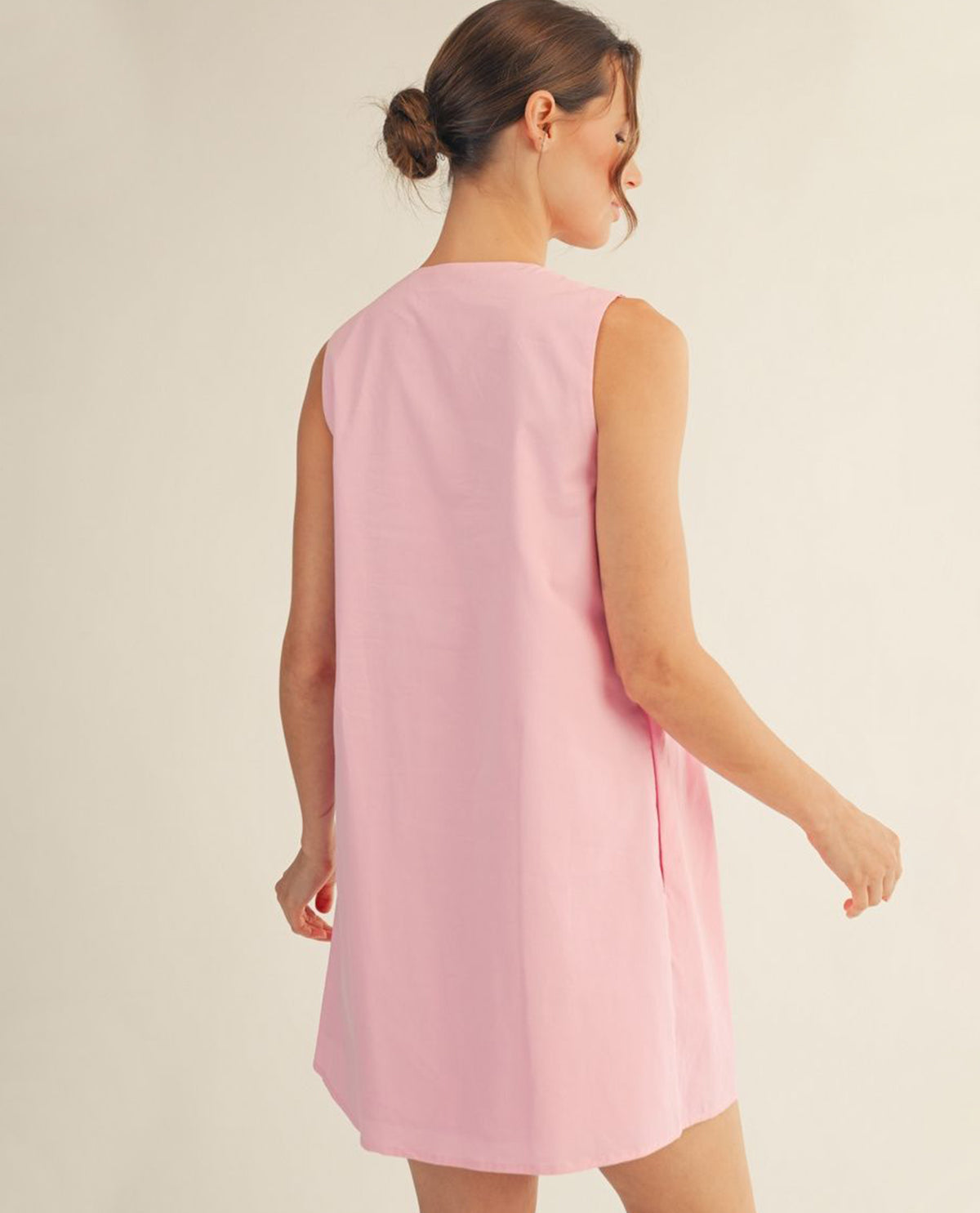 Jodifl Solid Pleated Dress Blush
