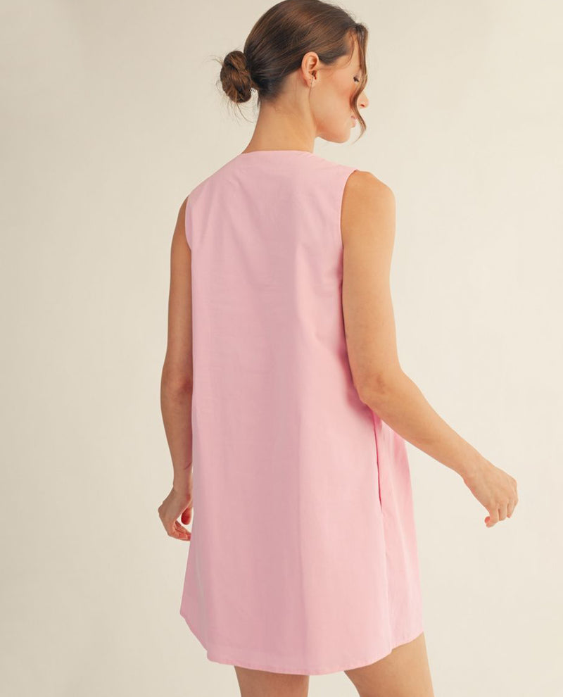 Jodifl Solid Pleated Dress Blush