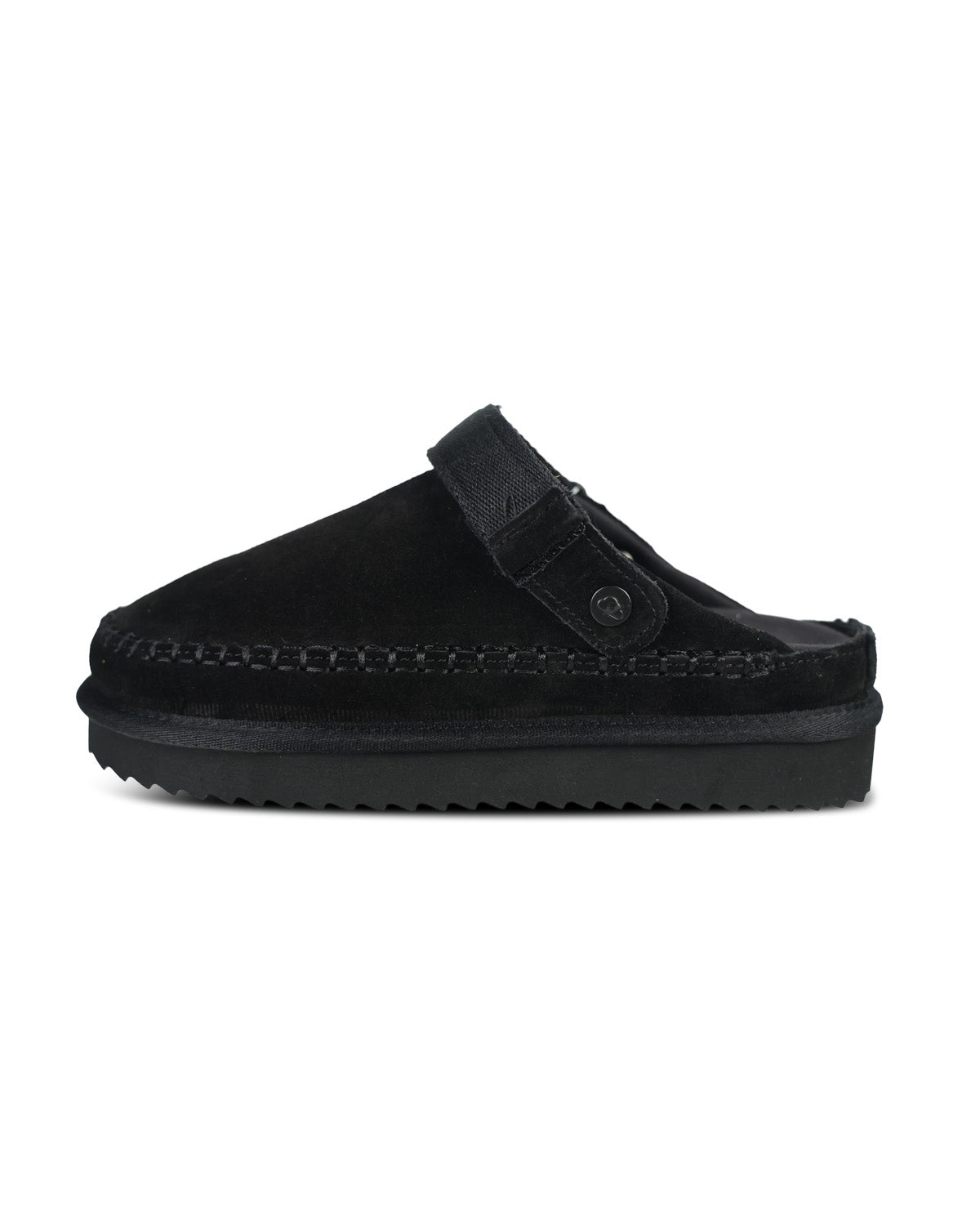 Project Cloud Grayson Suede With Fur Trim Casual Black