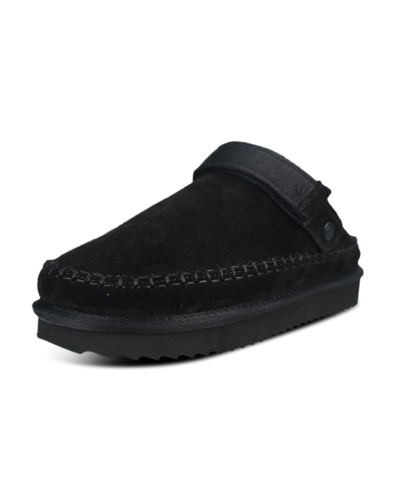 Project Cloud Grayson Suede With Fur Trim Casual Black