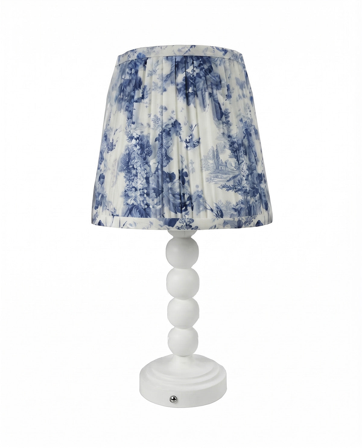 White & Blue Toile 20x9.5" Lamp