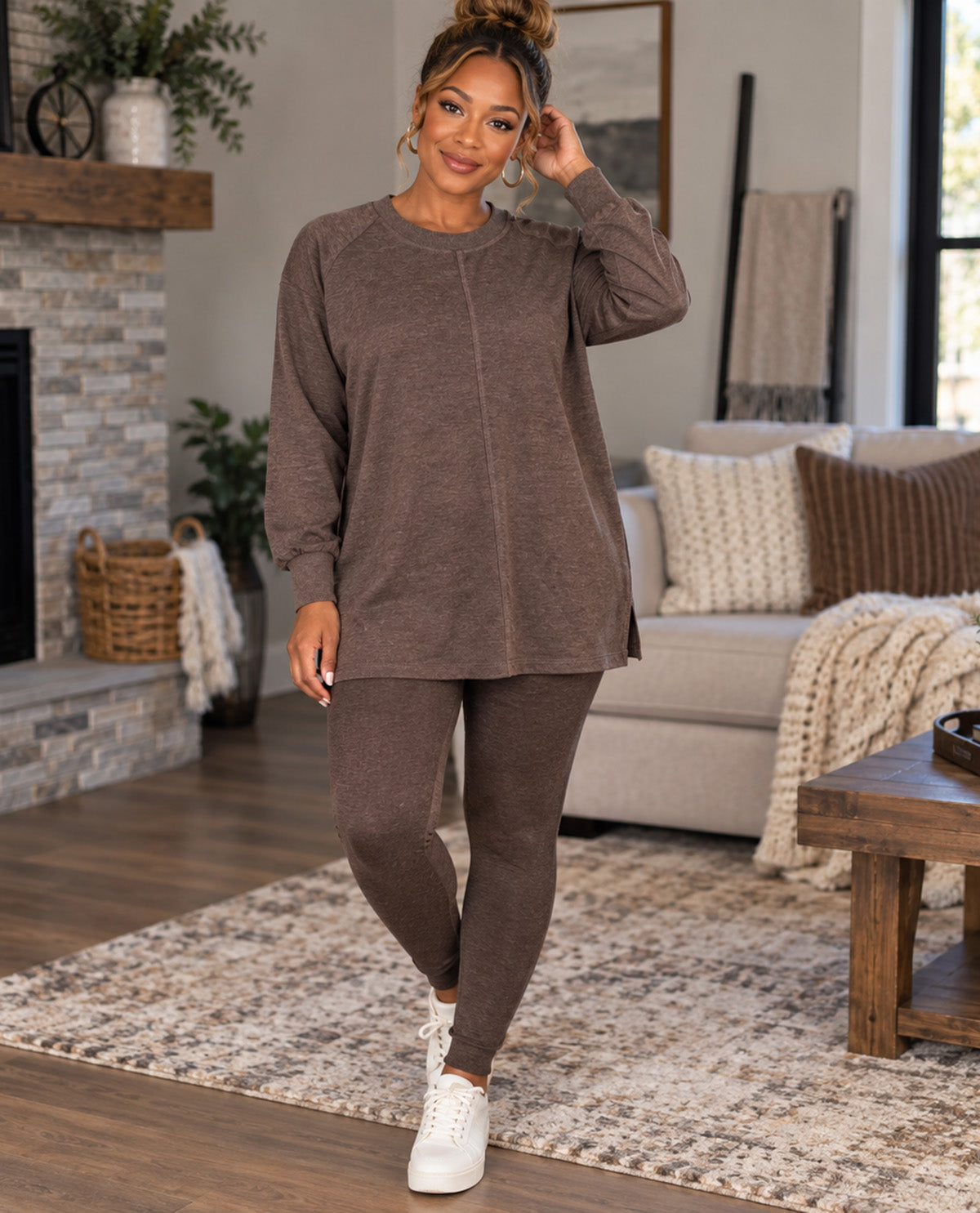 RBX Crew Neck Tee & Legging Set Forest Moss