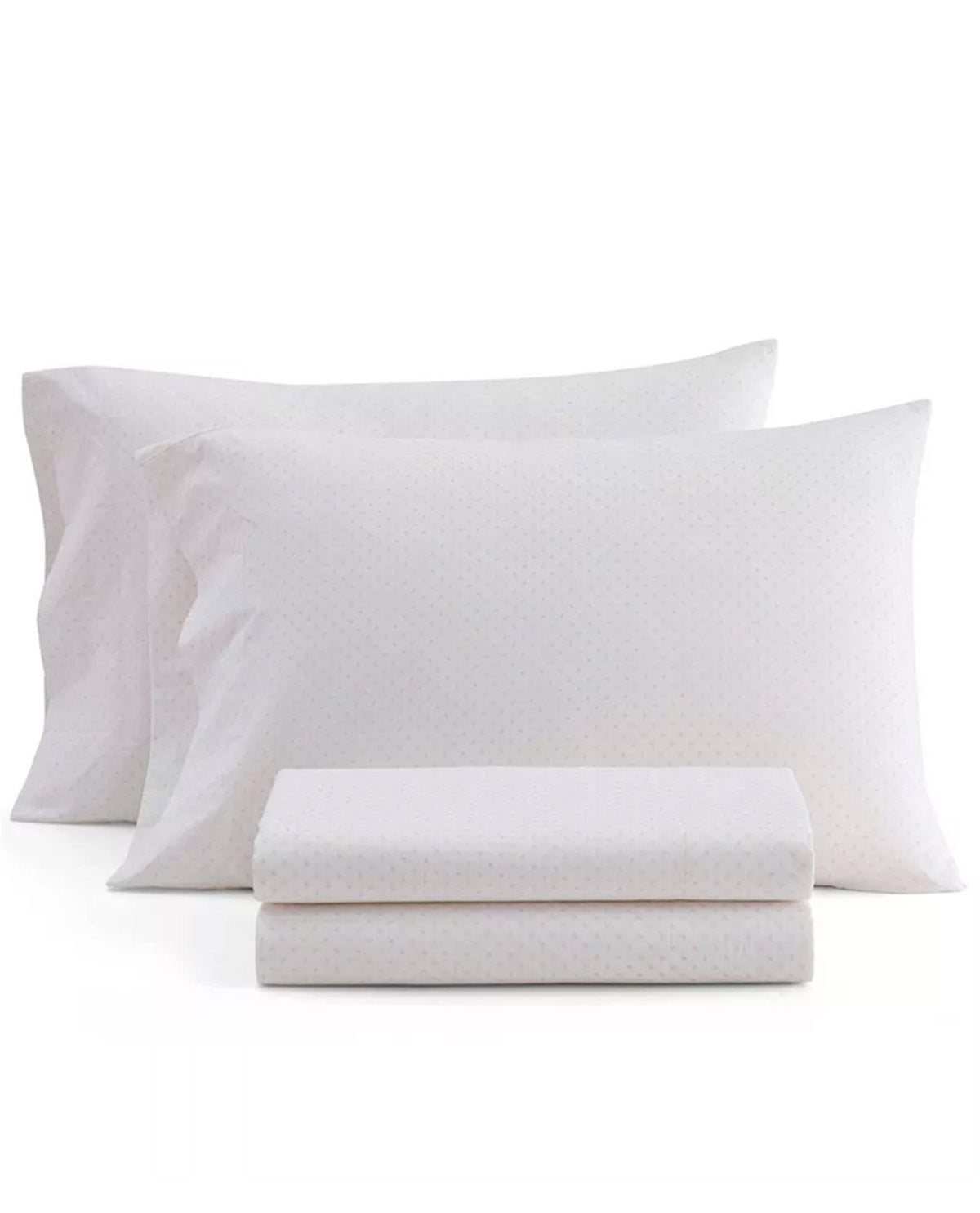 Martha Stewart Core Pink Polka Dot King Sheet Set