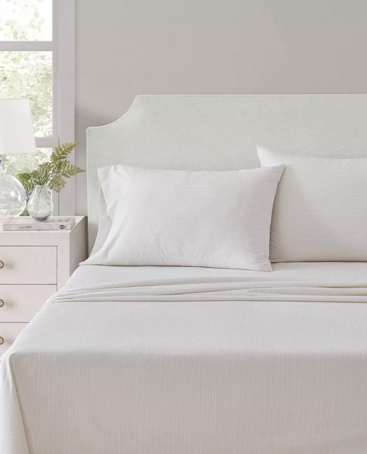 Martha Stewart Core Taupe Stripe King Sheet Set
