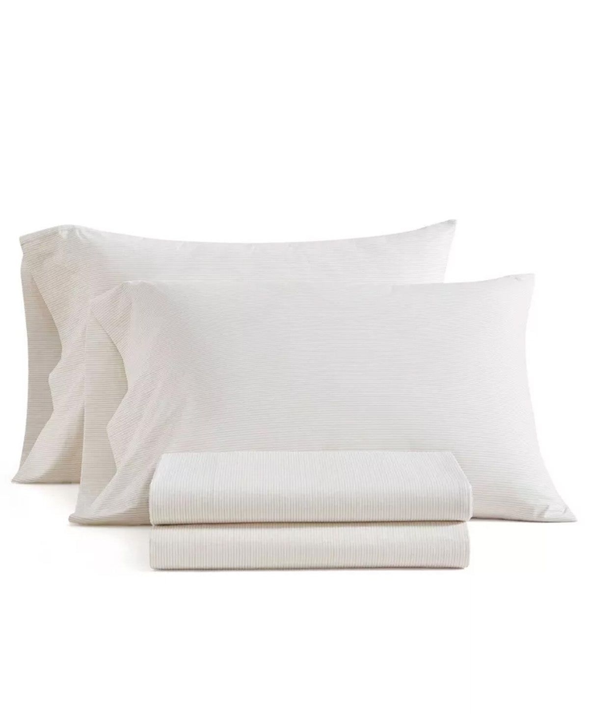 Martha Stewart Core Taupe Stripe King Sheet Set