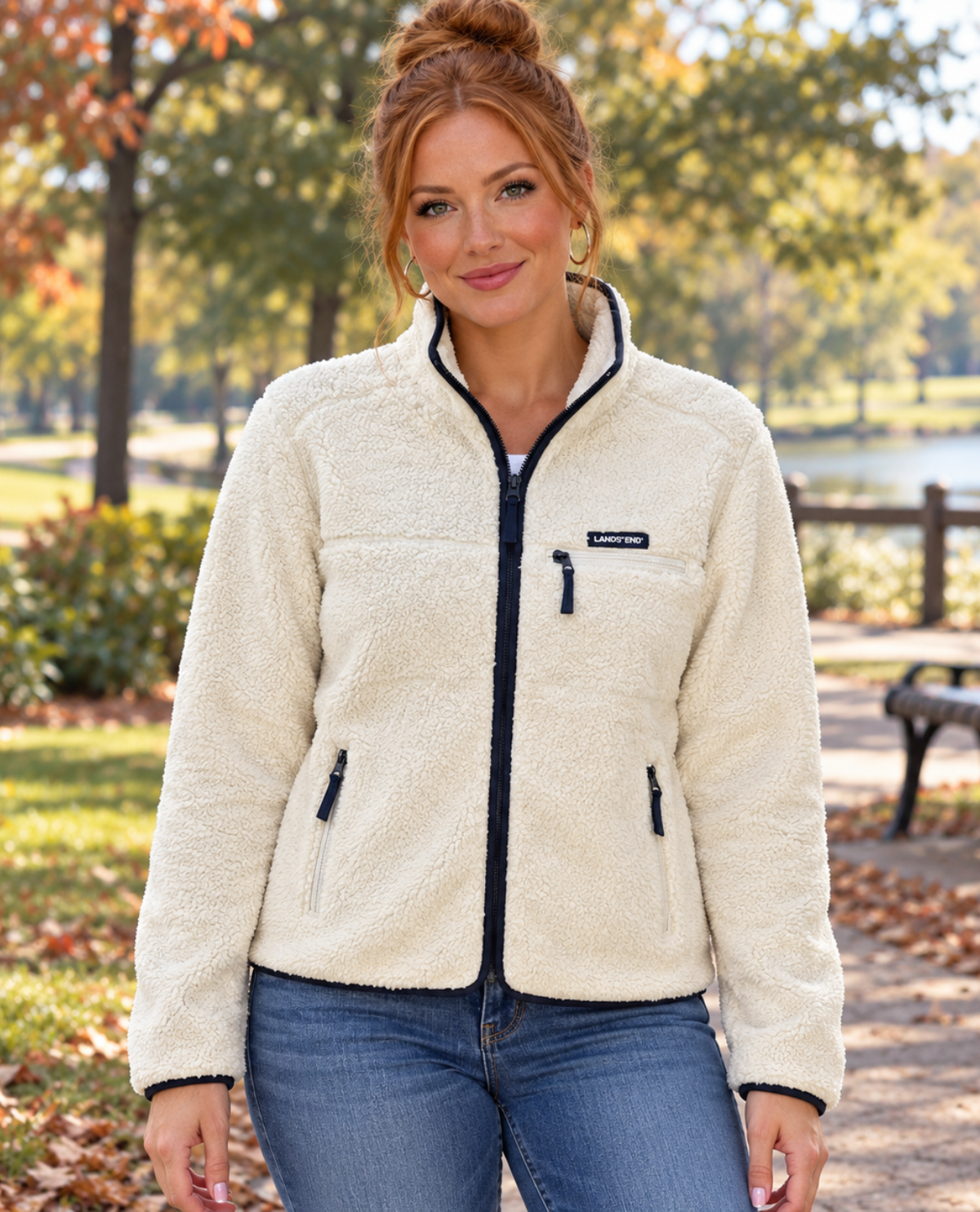 Lands' End Sherpa Fleece Jacket