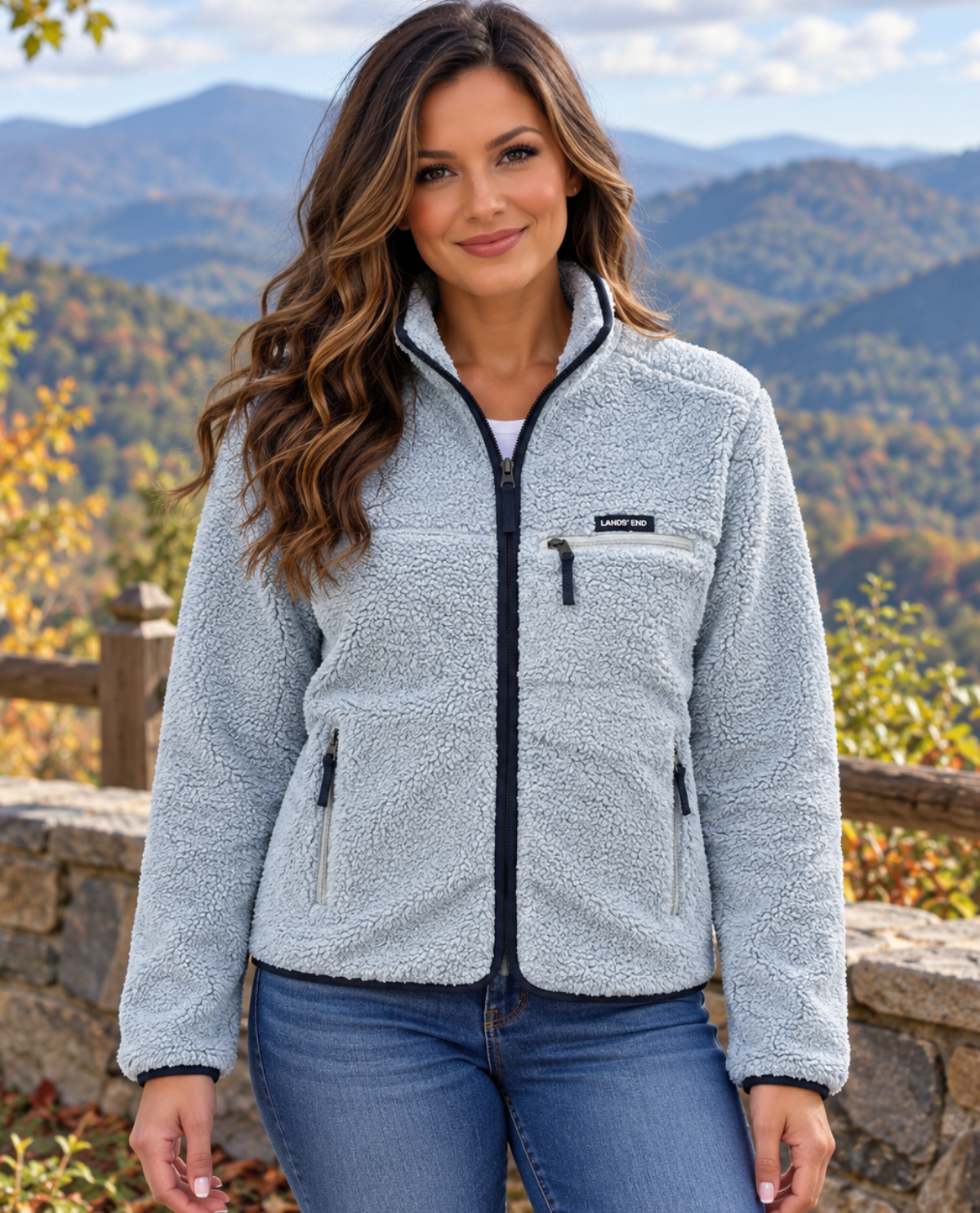 Lands' End Sherpa Fleece Jacket