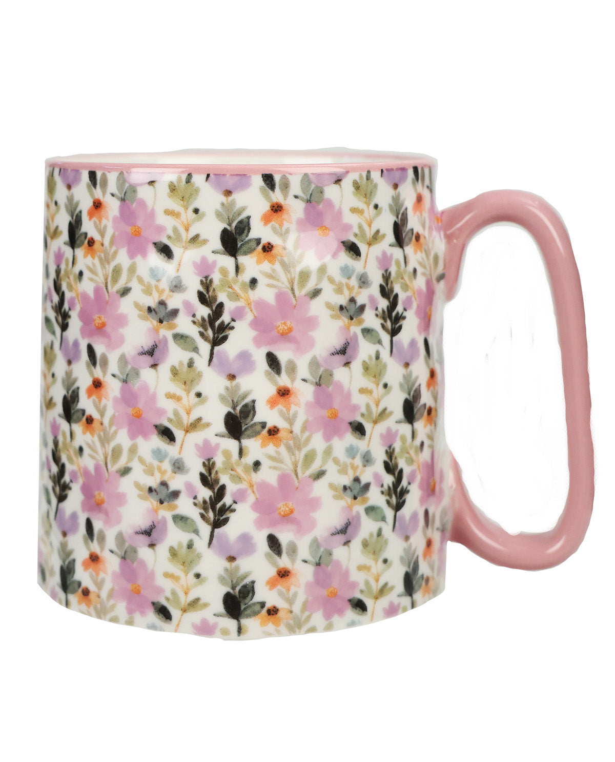 Ceramic Pink Flower Mug