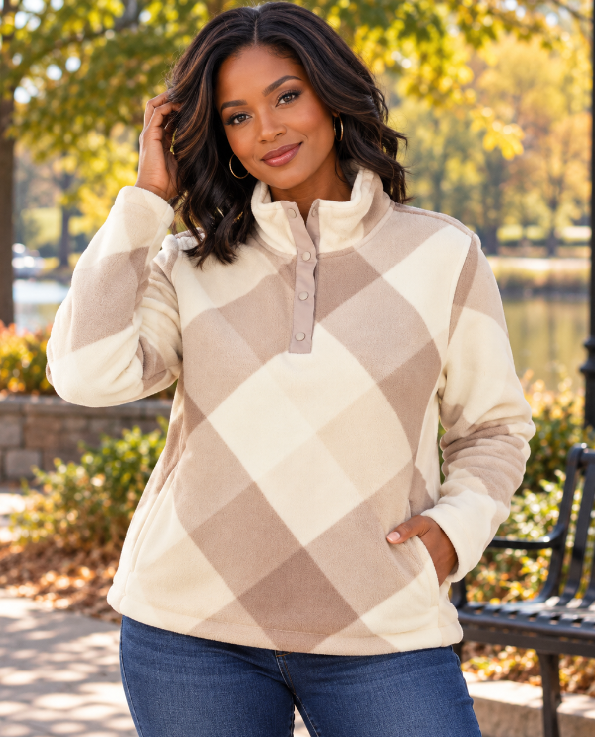 Lands' End 1/4 Snap Pullover Fleece