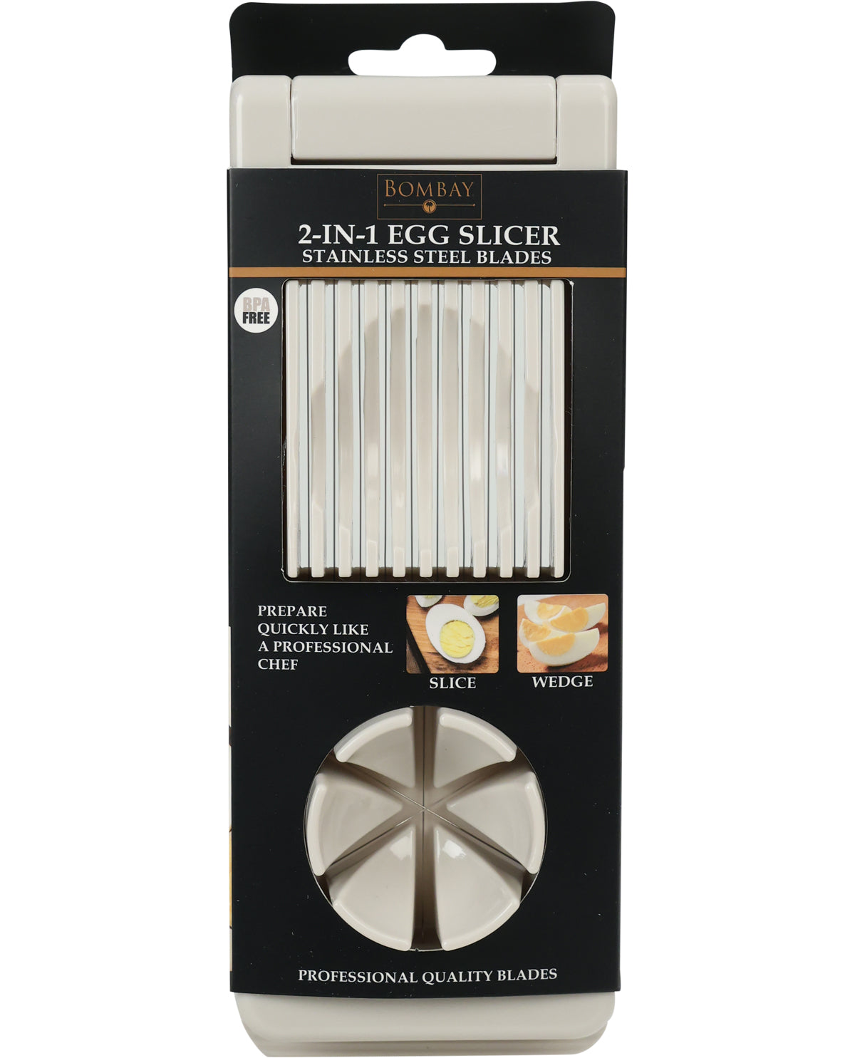 Bombay 2 in 1 Taupe Egg Slicer