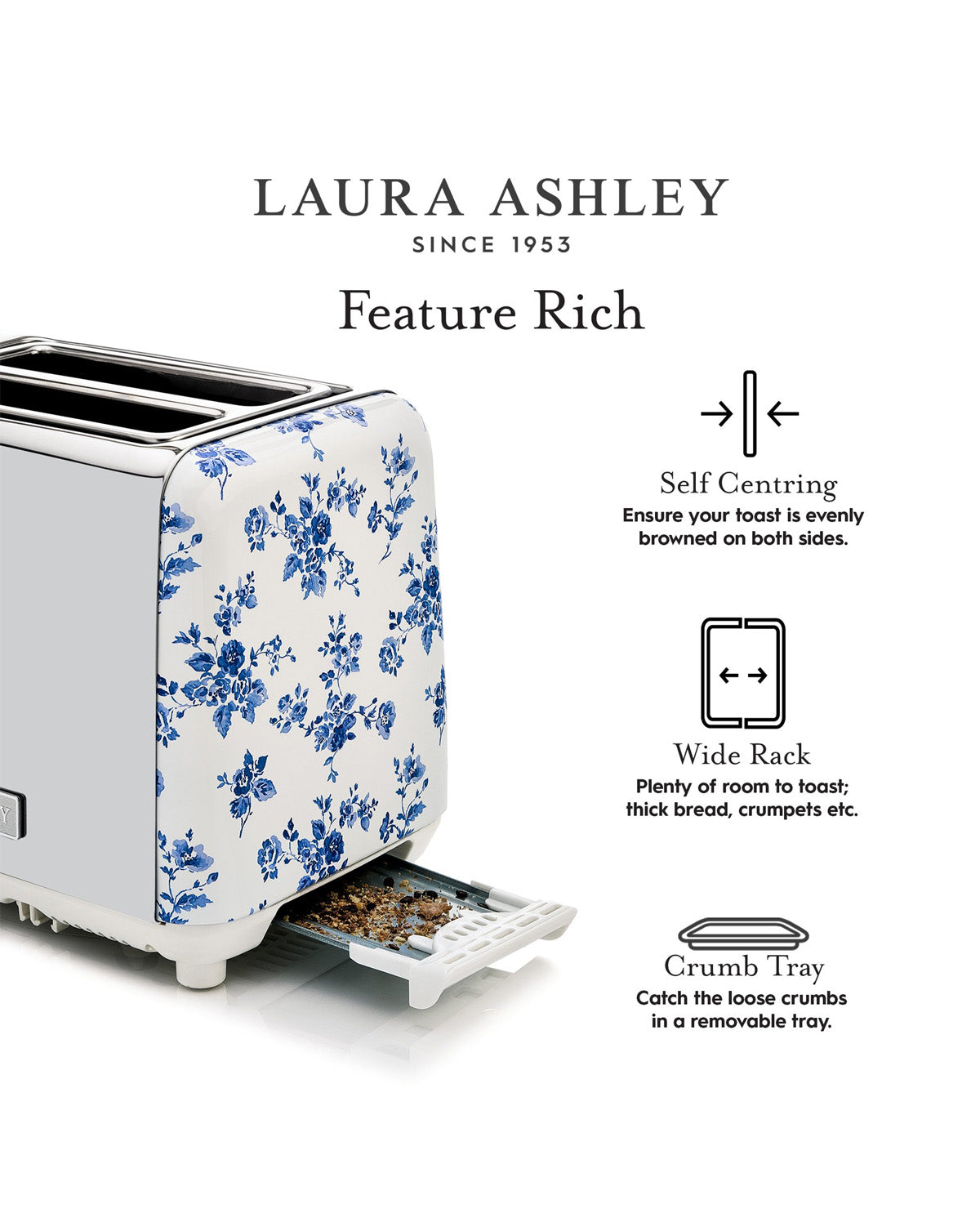 Laura Ashley China Rose Toaster