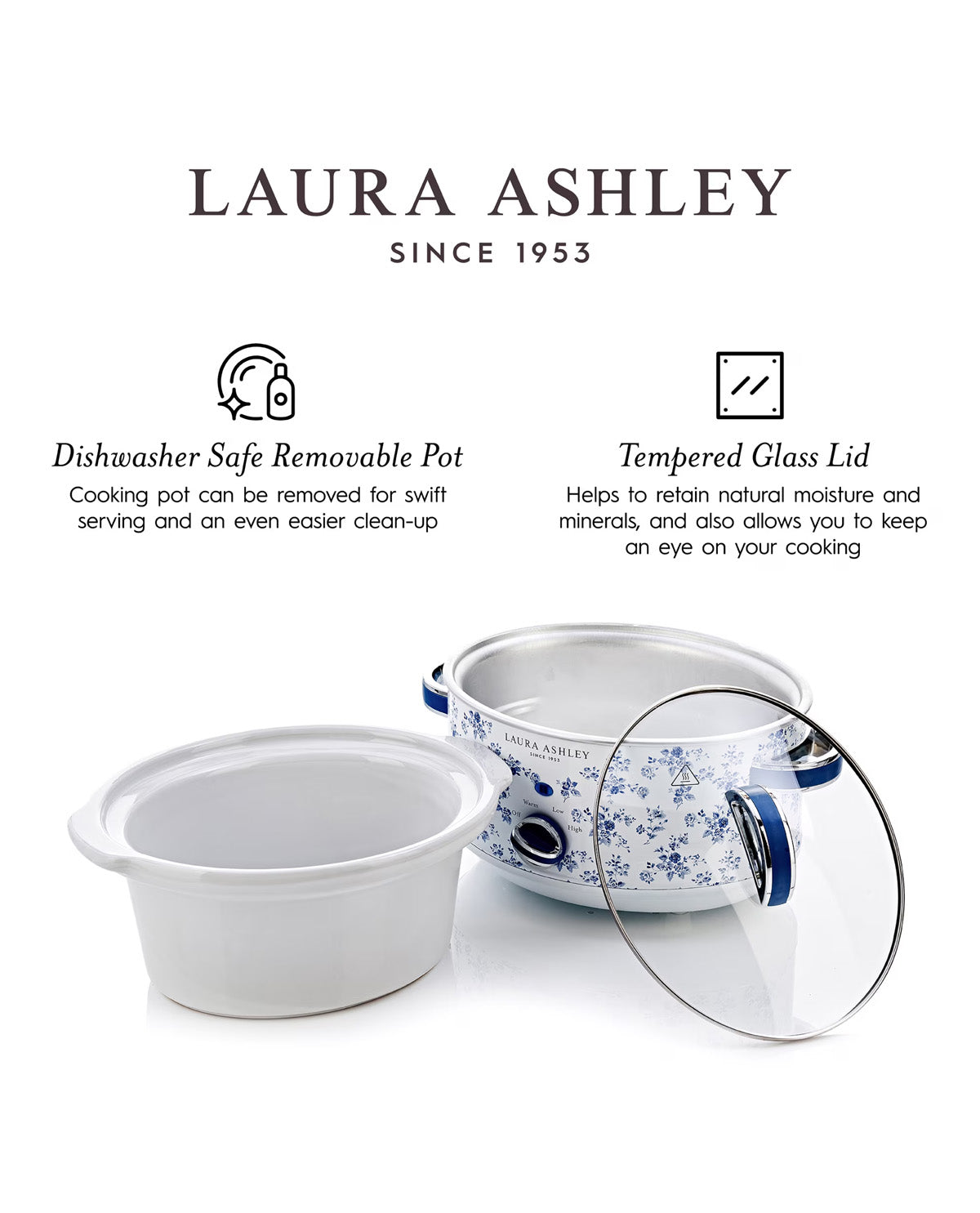 Laura Ashley China Rose 3.5L Slow Cooker
