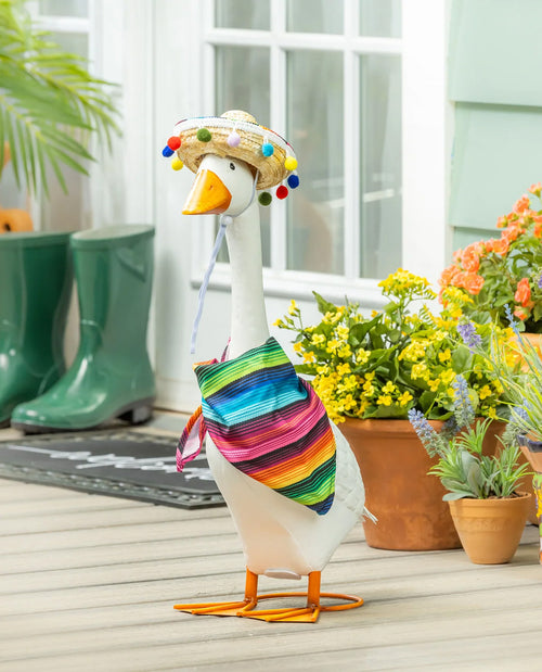 Evergreen Porch Goose Sombrero & Scarf Accessory Set