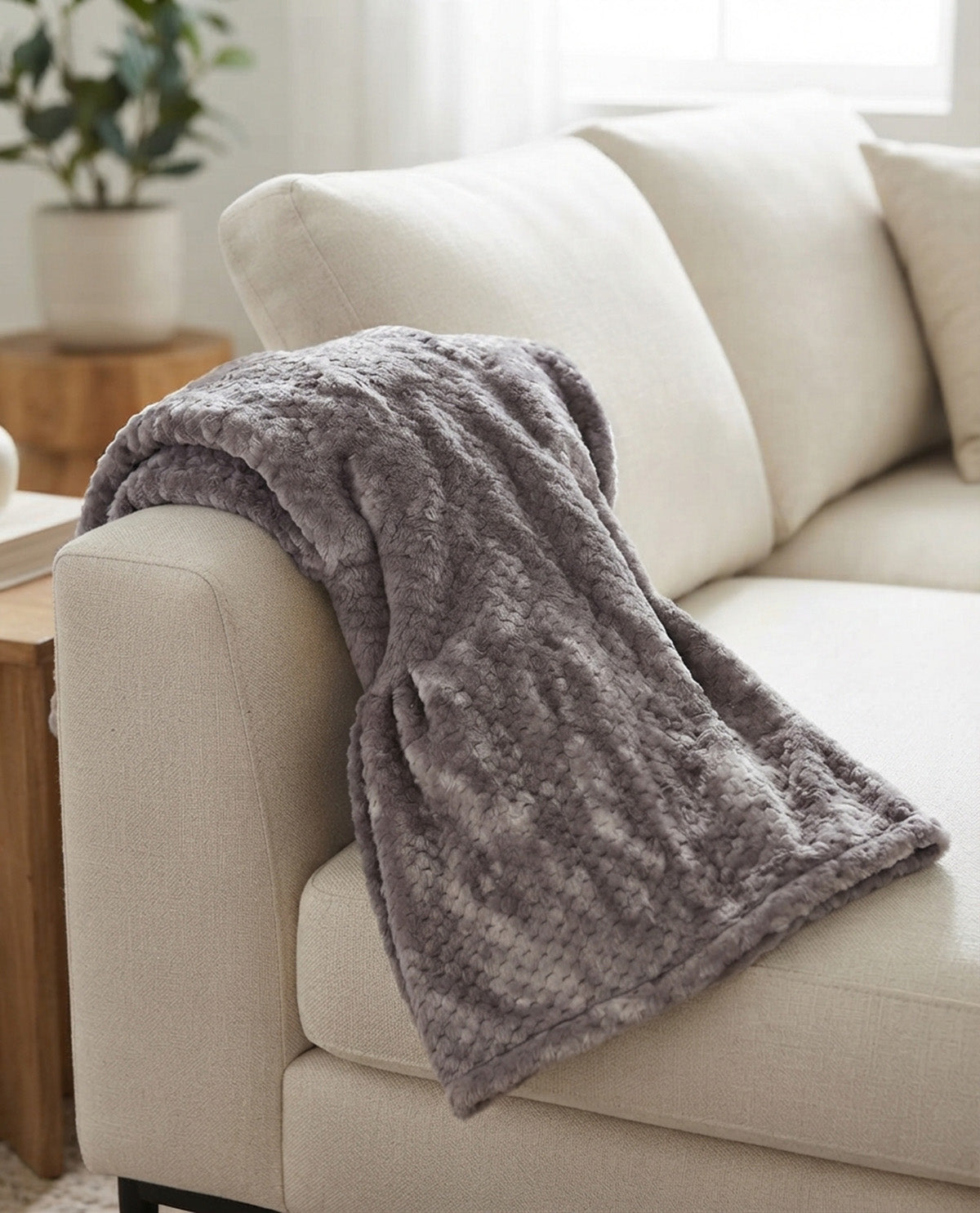 Etymology Heather Grey 50x70" Throw