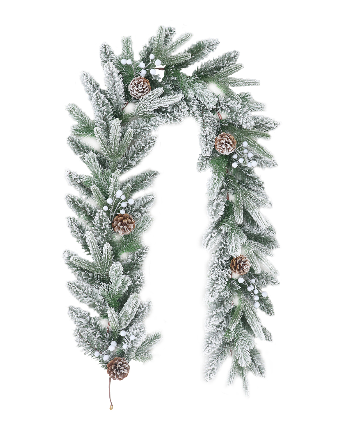 9" Bavarian Snow Garland