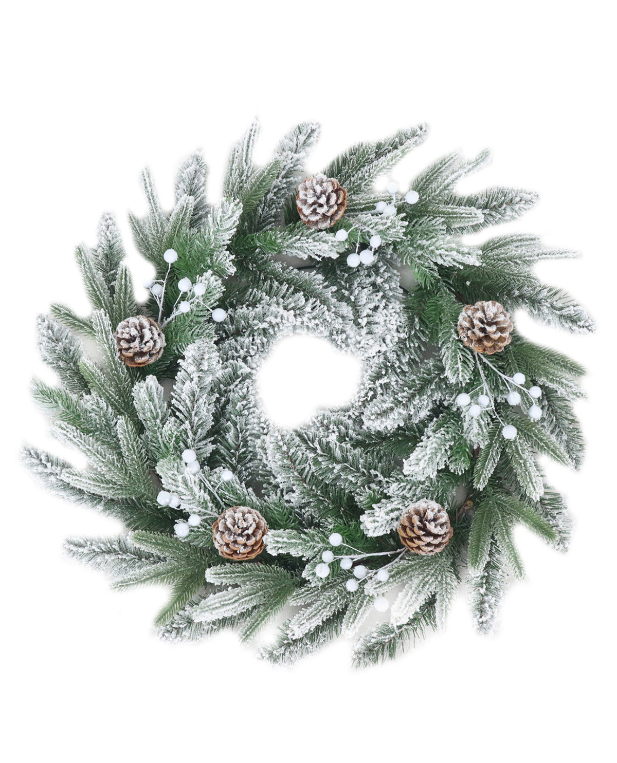 24" Bavarian Snow Wreath
