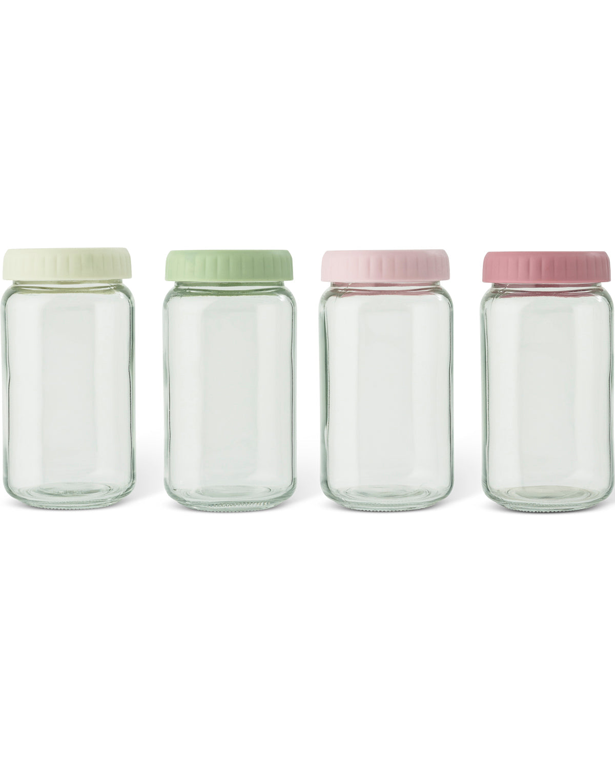 Core Home 4 Piece 25.3oz Glass Jar, Lid & 24 Label Kit
