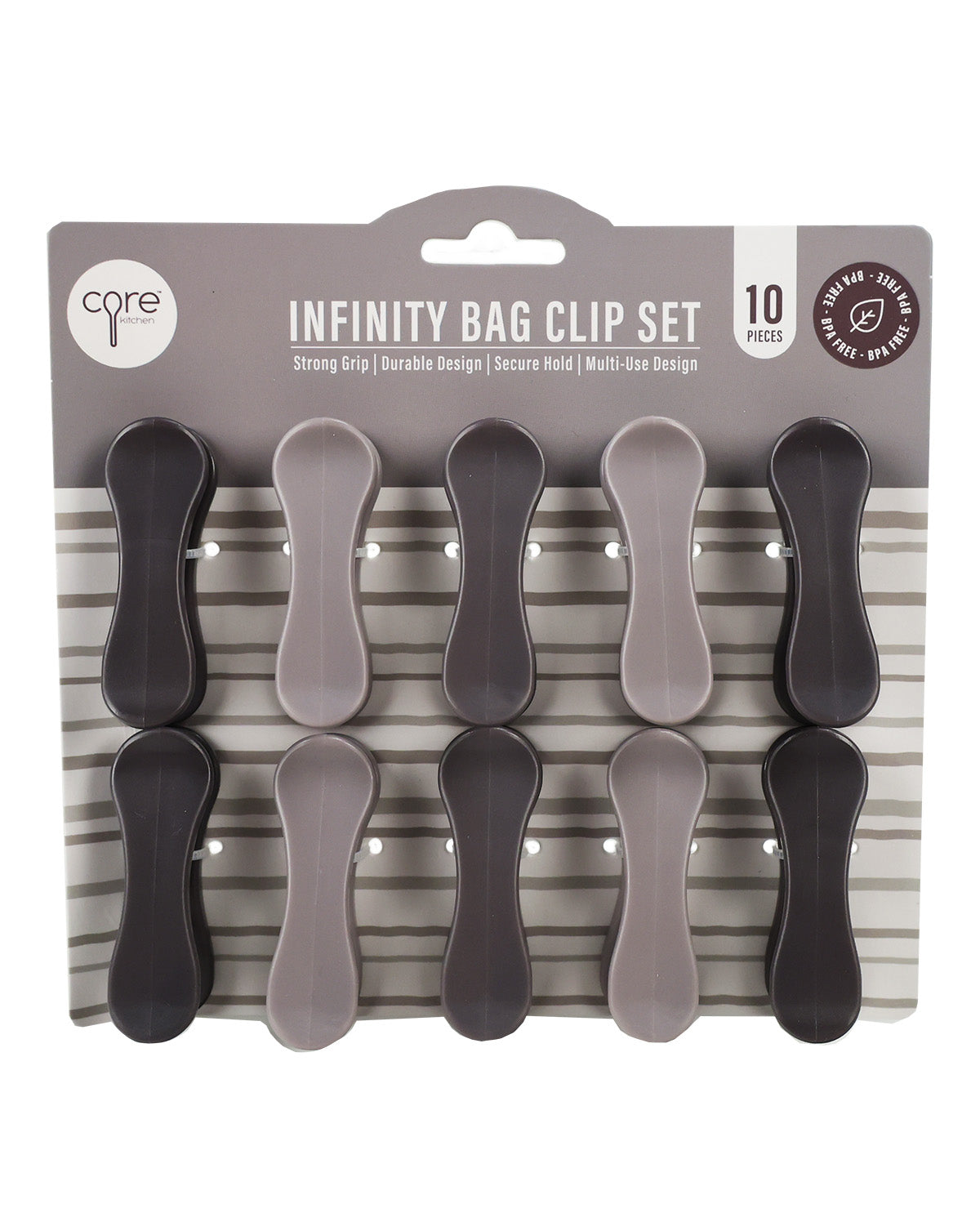 Small 10 Piece Infinity Bag Clips