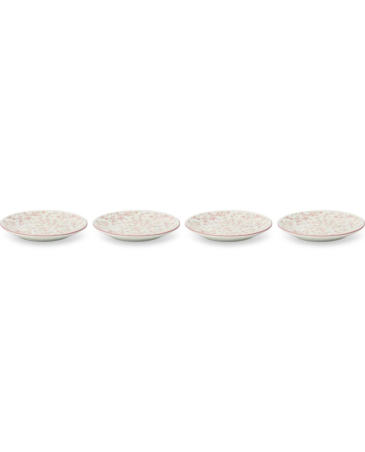 Blush Garden Toile 4 Piece 6" Salad Plate Set