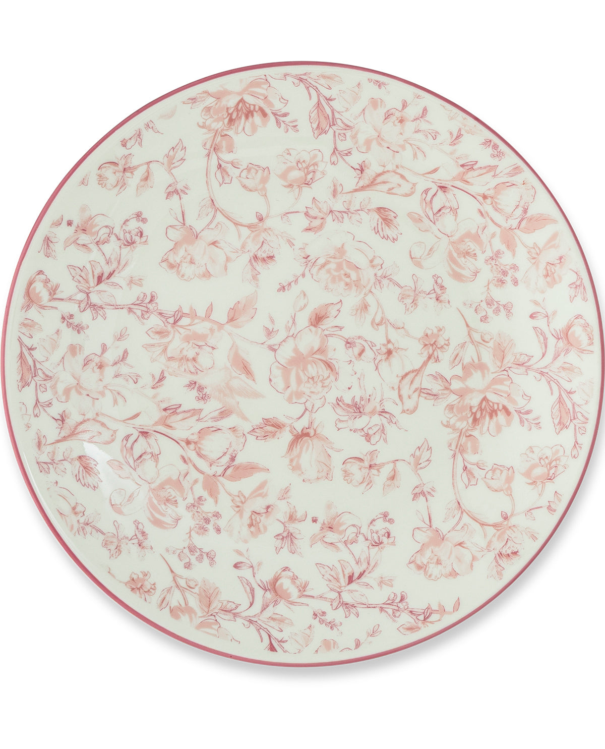 Blush Garden Toile 4 Piece 6" Salad Plate Set