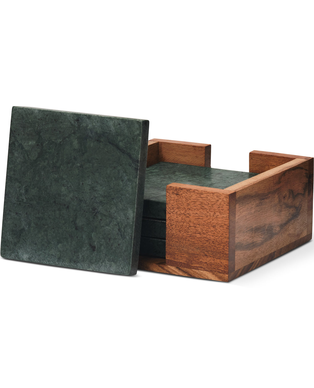 Green Marble 4 Piece Coaster Set