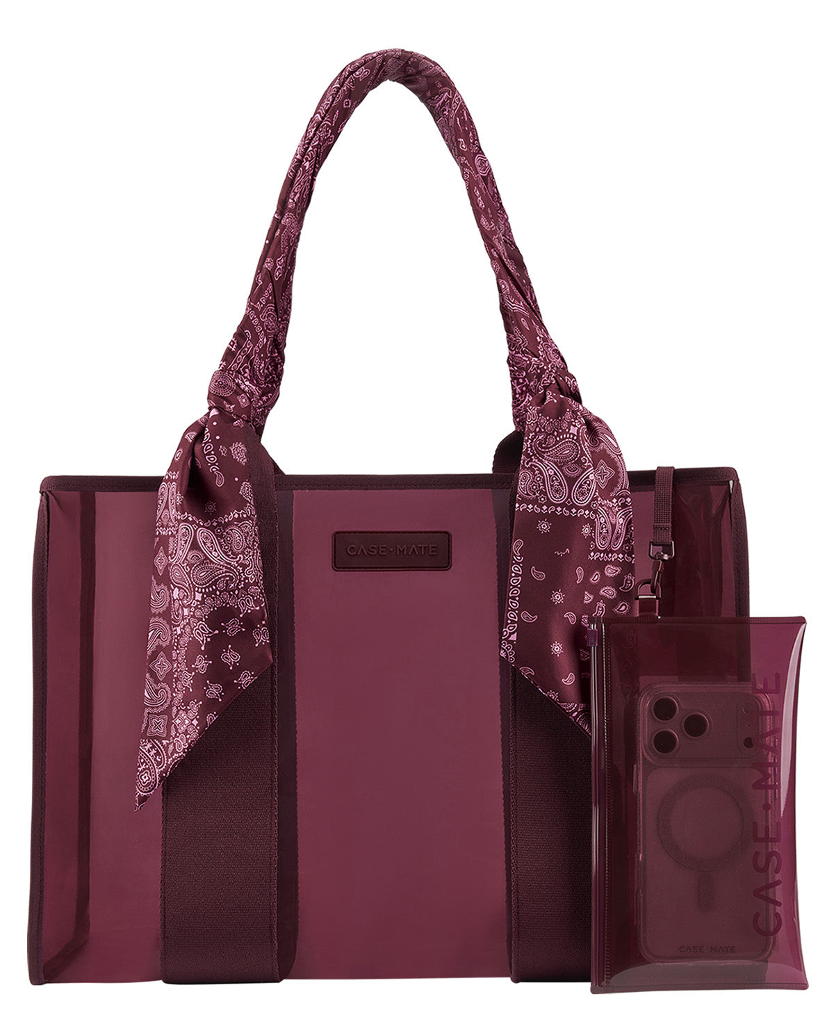 Case-Mate Mulberry Twill Jelly Tote With Scarf & Phone Pouch