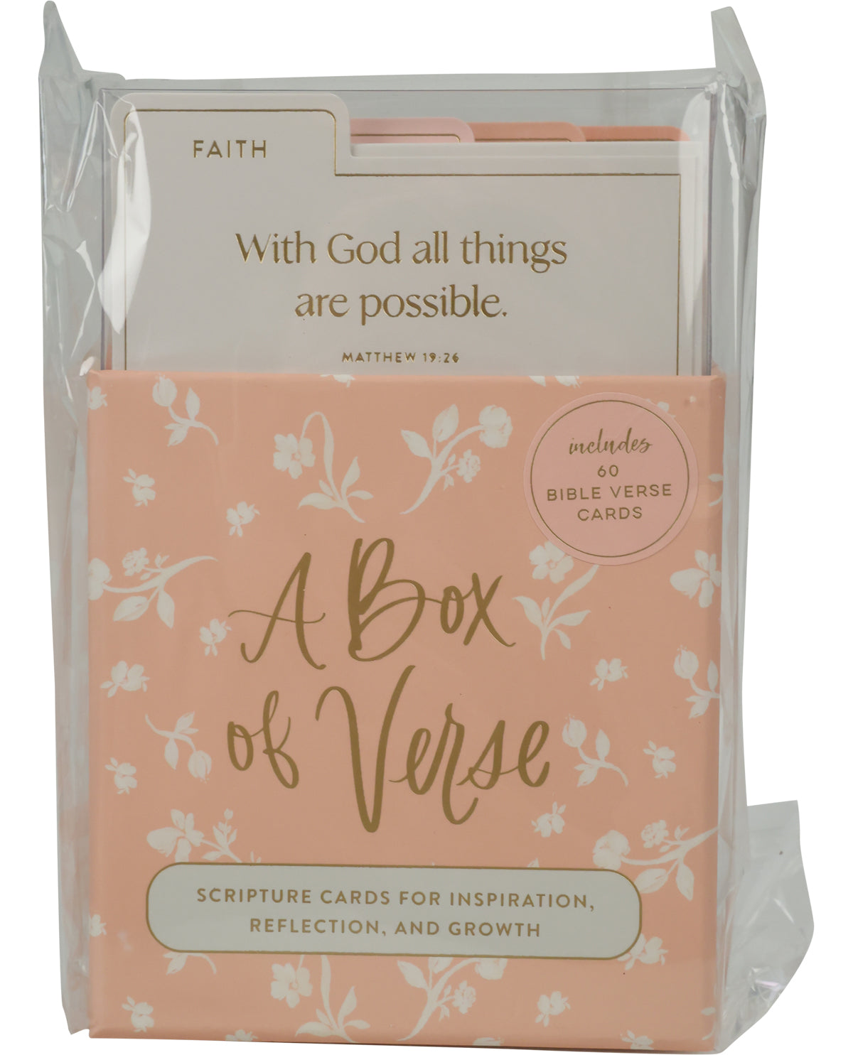 Faith Floral Pink Box Of Verse
