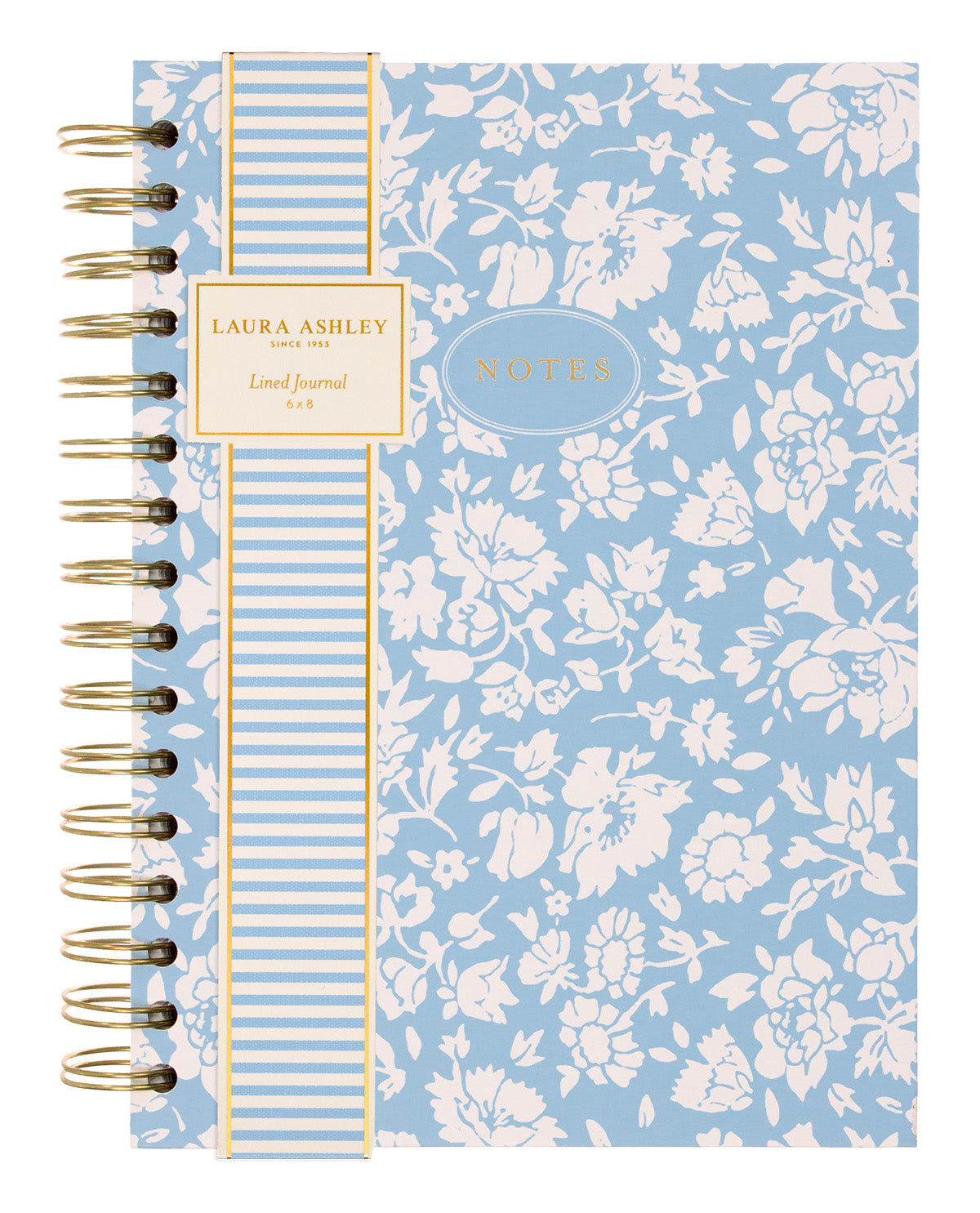 Laura Ashley Heirloom Cottage Blue Spiral Journal