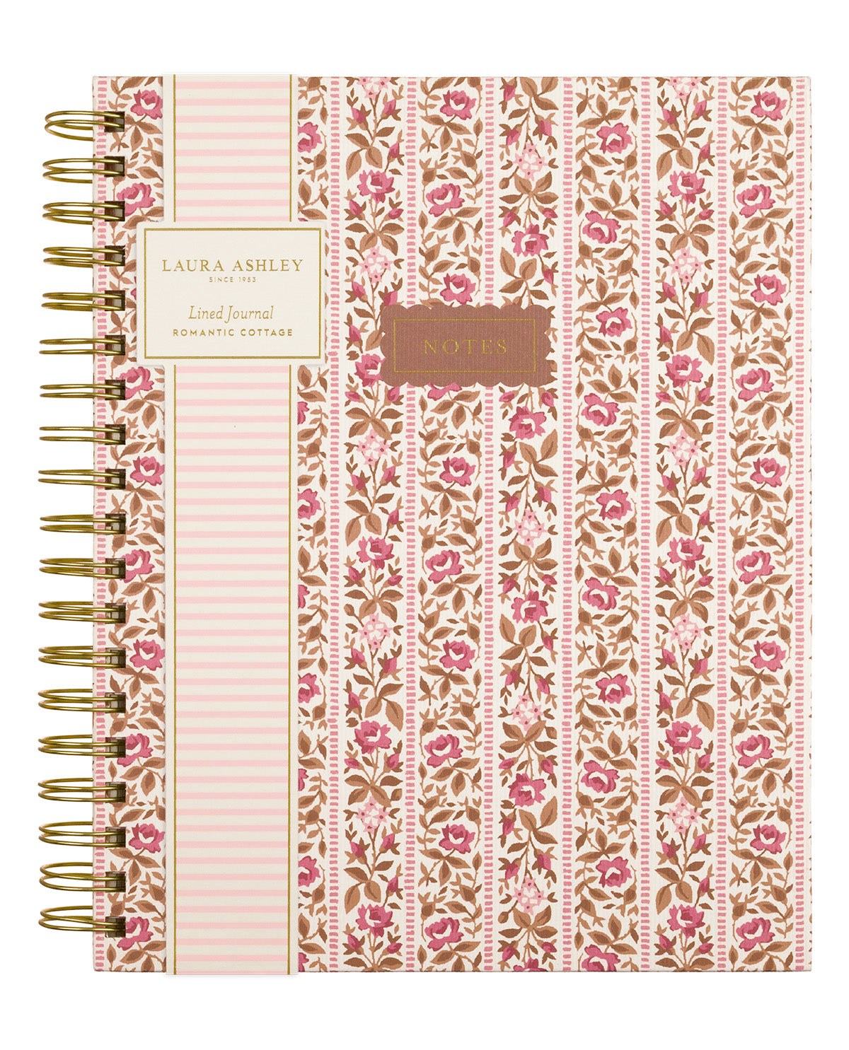 Laura Ashley Spiral Romantic Cottage Striped Journal