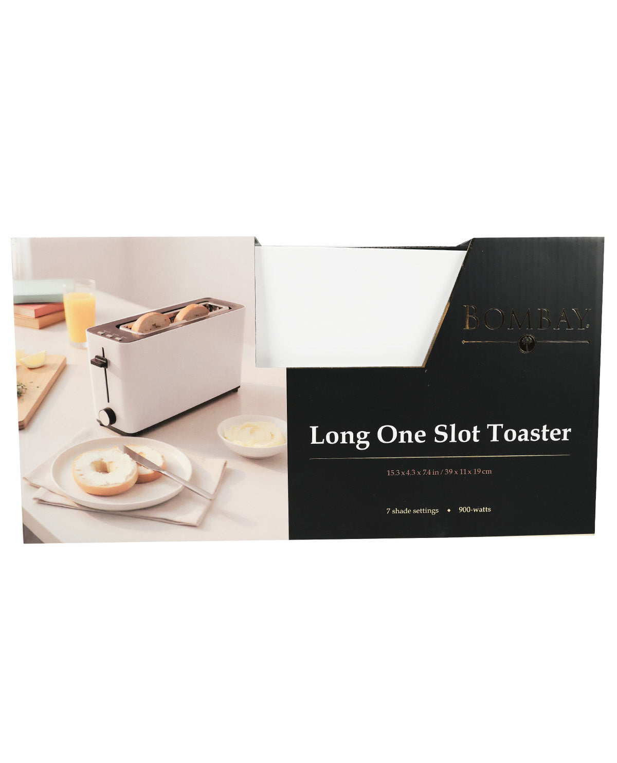 White Long One Slot Toaster
