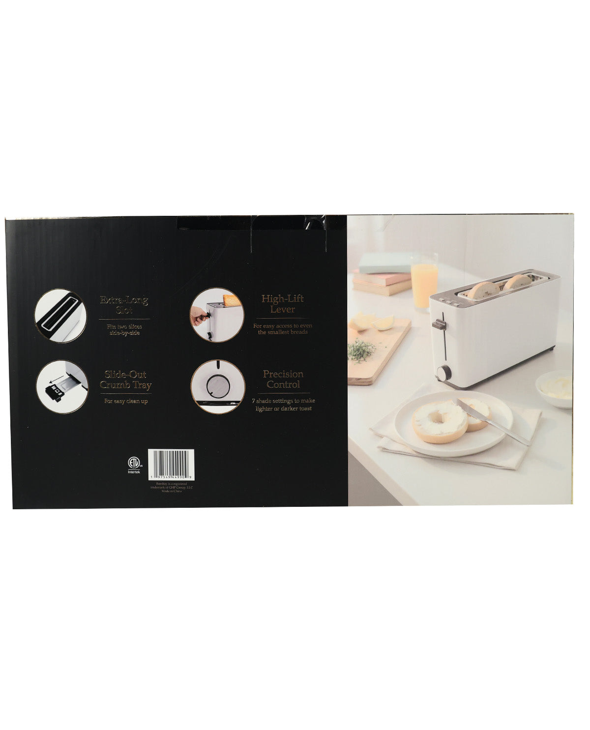 White Long One Slot Toaster