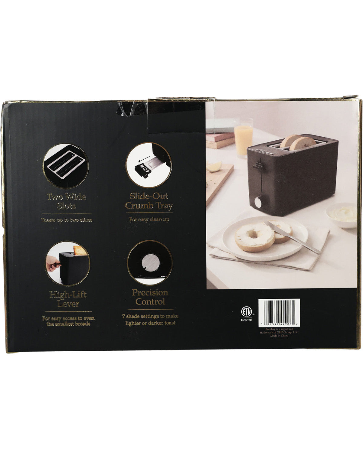 Black 2-Slice Toaster