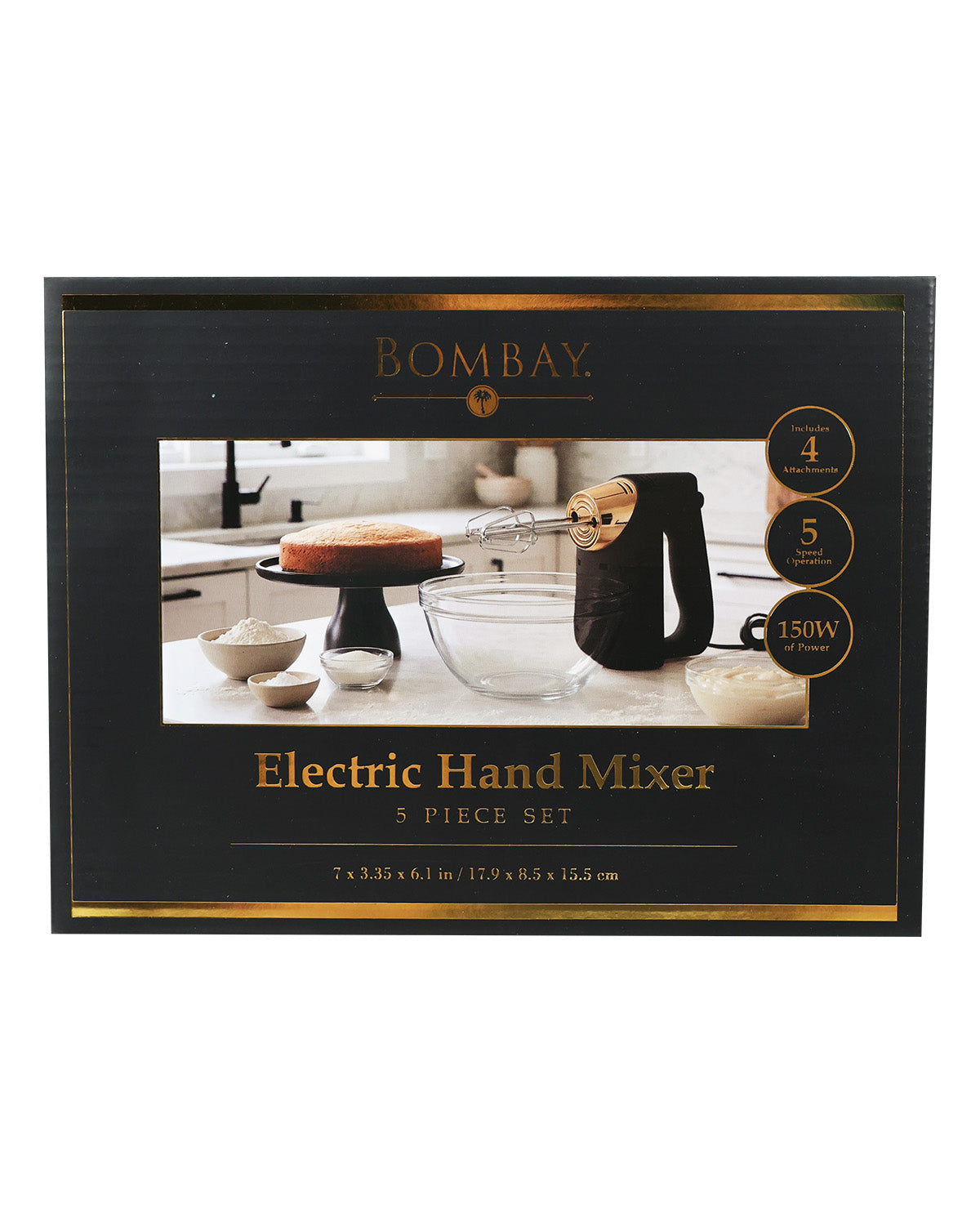 Black Metallic Hand Mixer