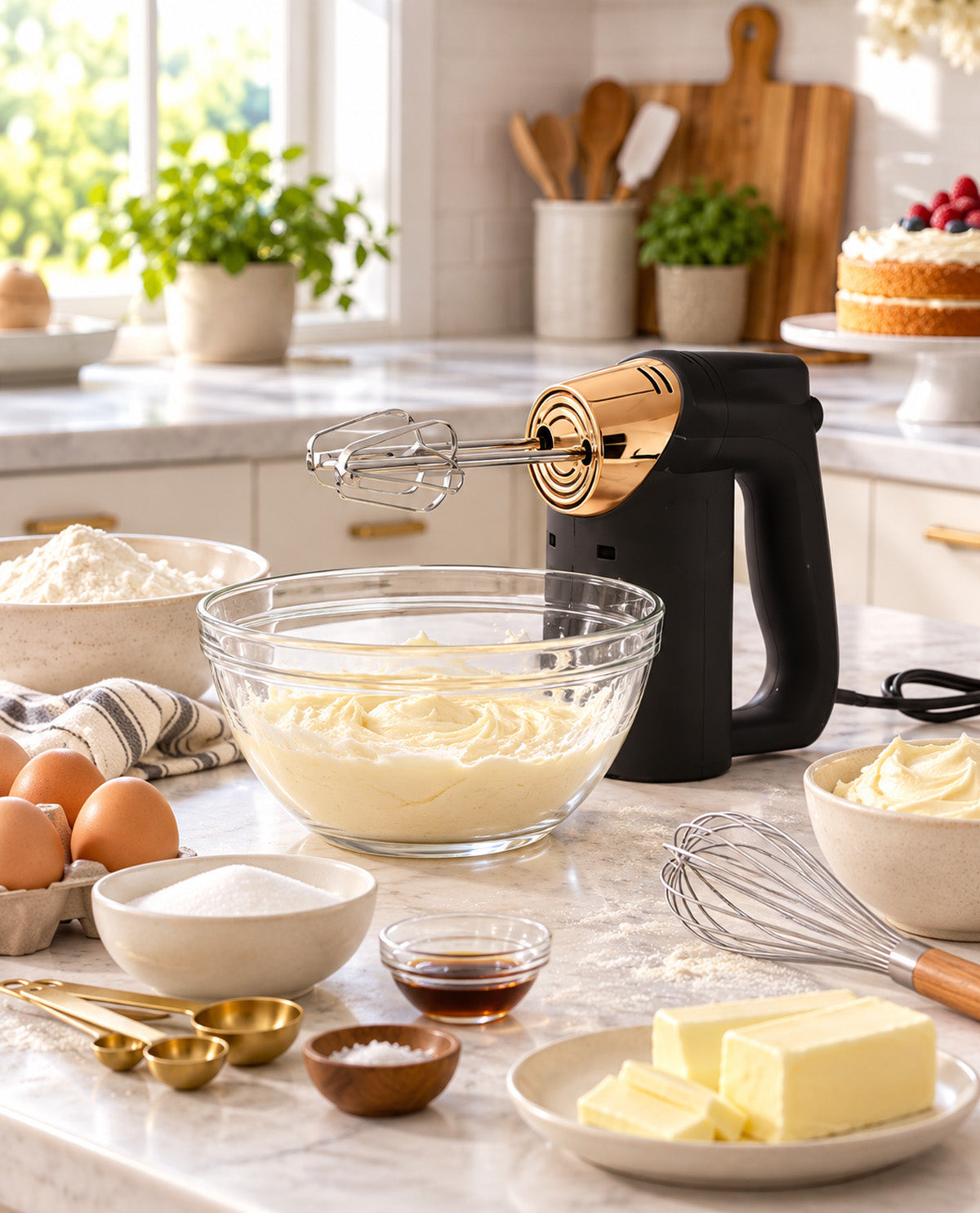 Black Metallic Hand Mixer