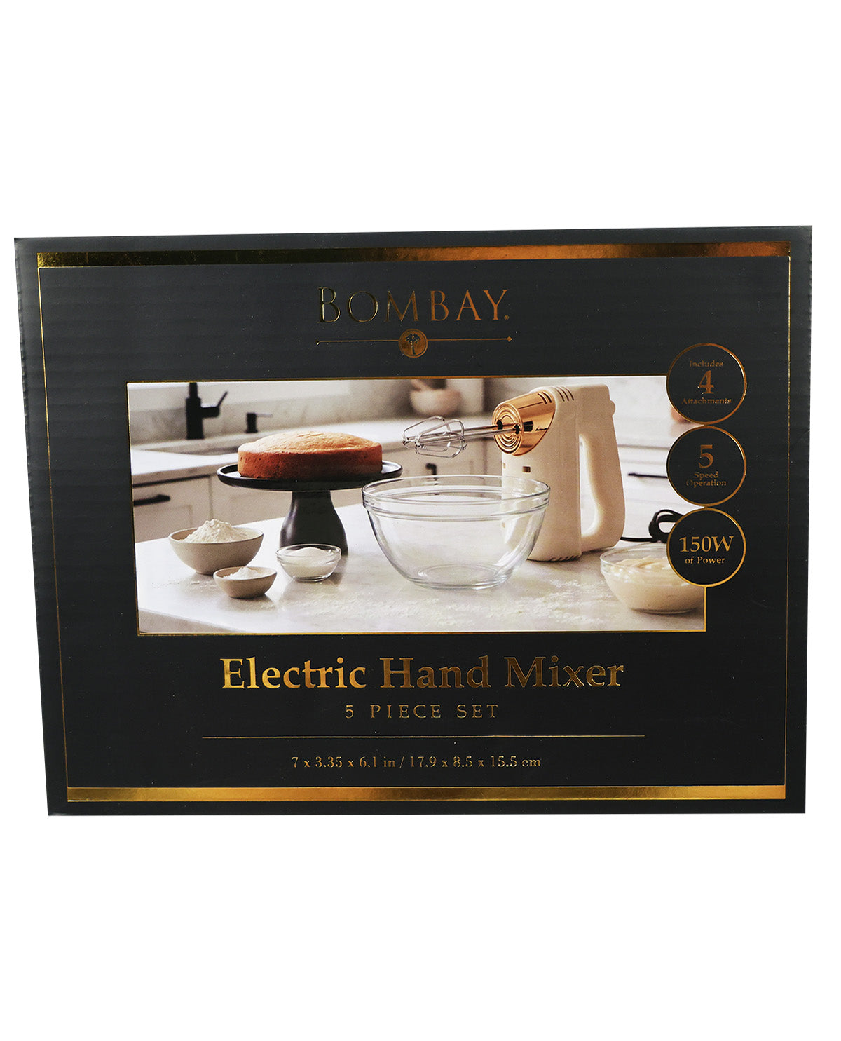 Cream Metallic Hand Mixer