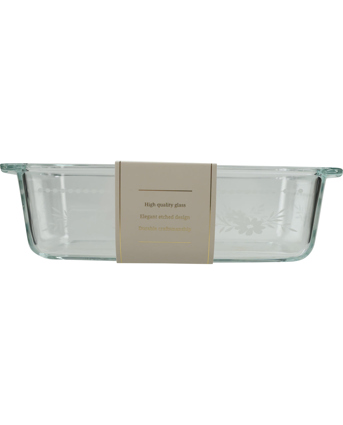 Floral Loaf Glass Baking Dish