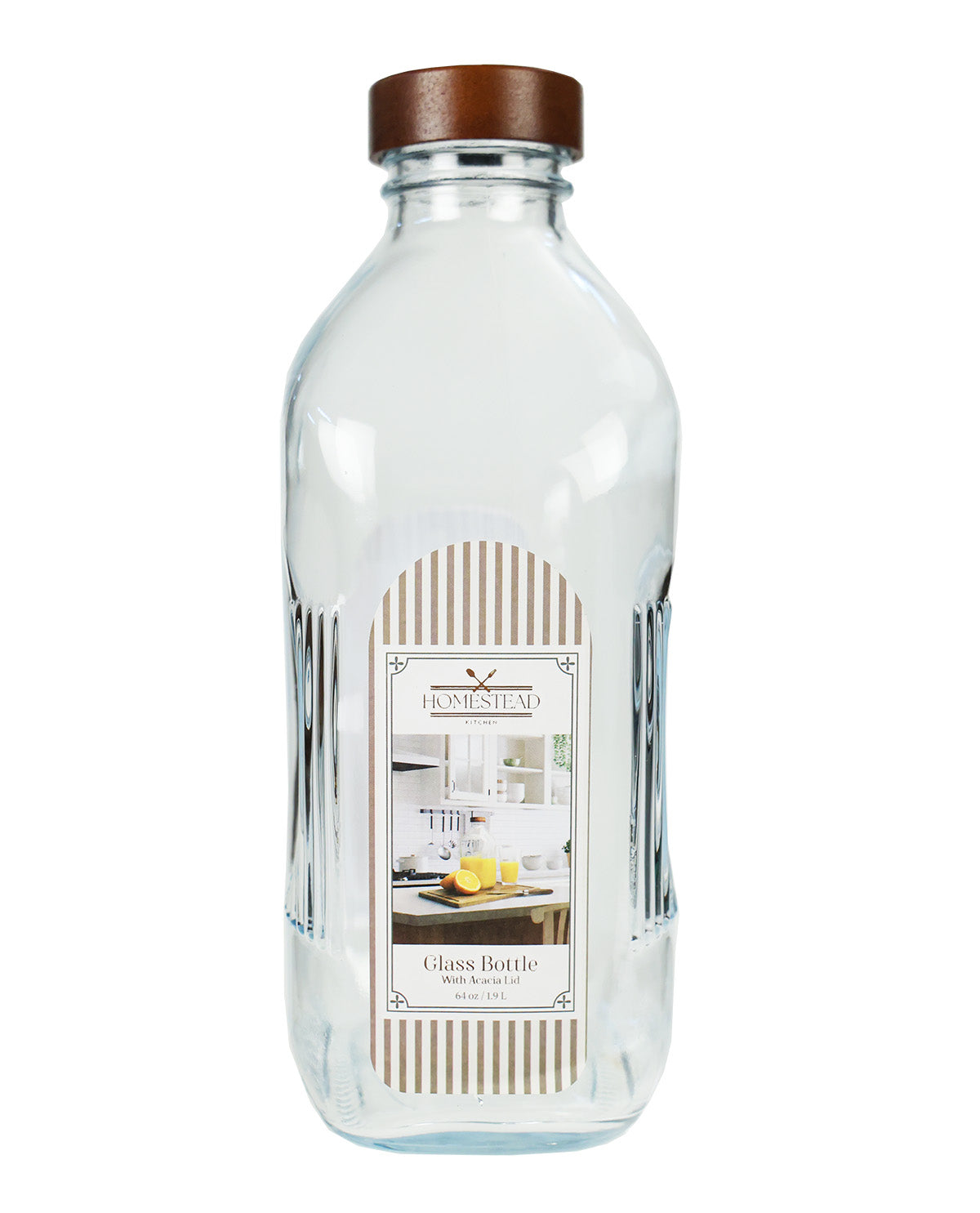 64oz Milk Bottle With Acacia Lid
