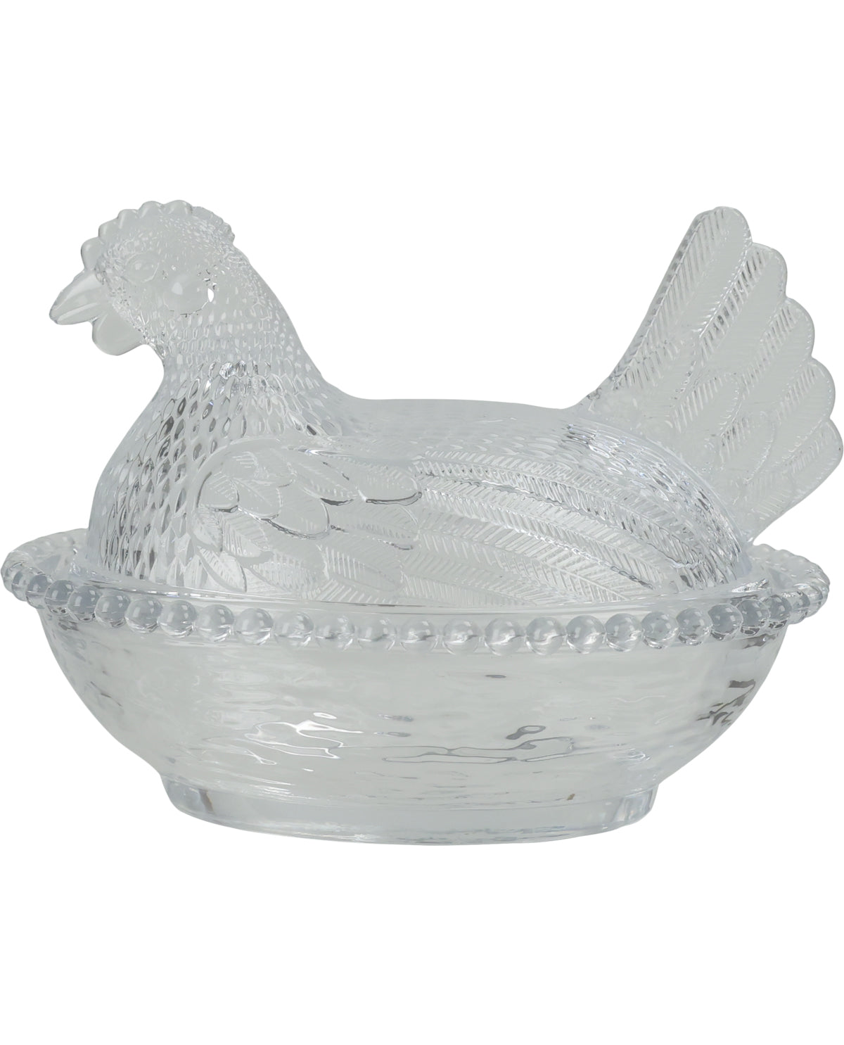Clear Glass Chicken Dish