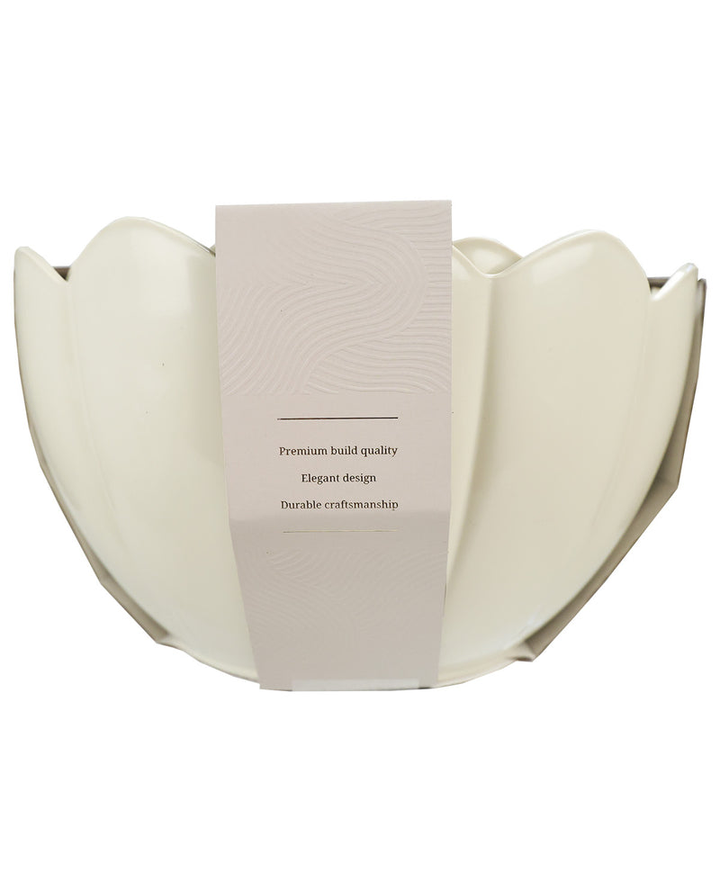 6 Piece Scallop White Mixing Bowl Set