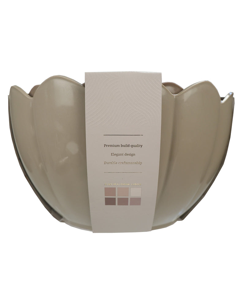 6 Piece Scallop Goat Mixing Bowl Set