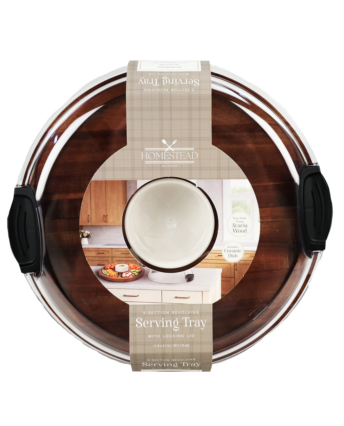 Acacia 5 Section Lazy Susan