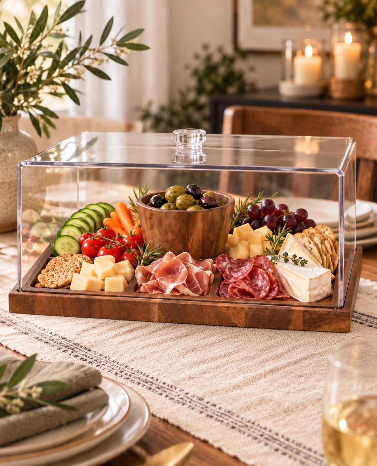 Acacia 2 in 1 Cheese Board & Cake Stand